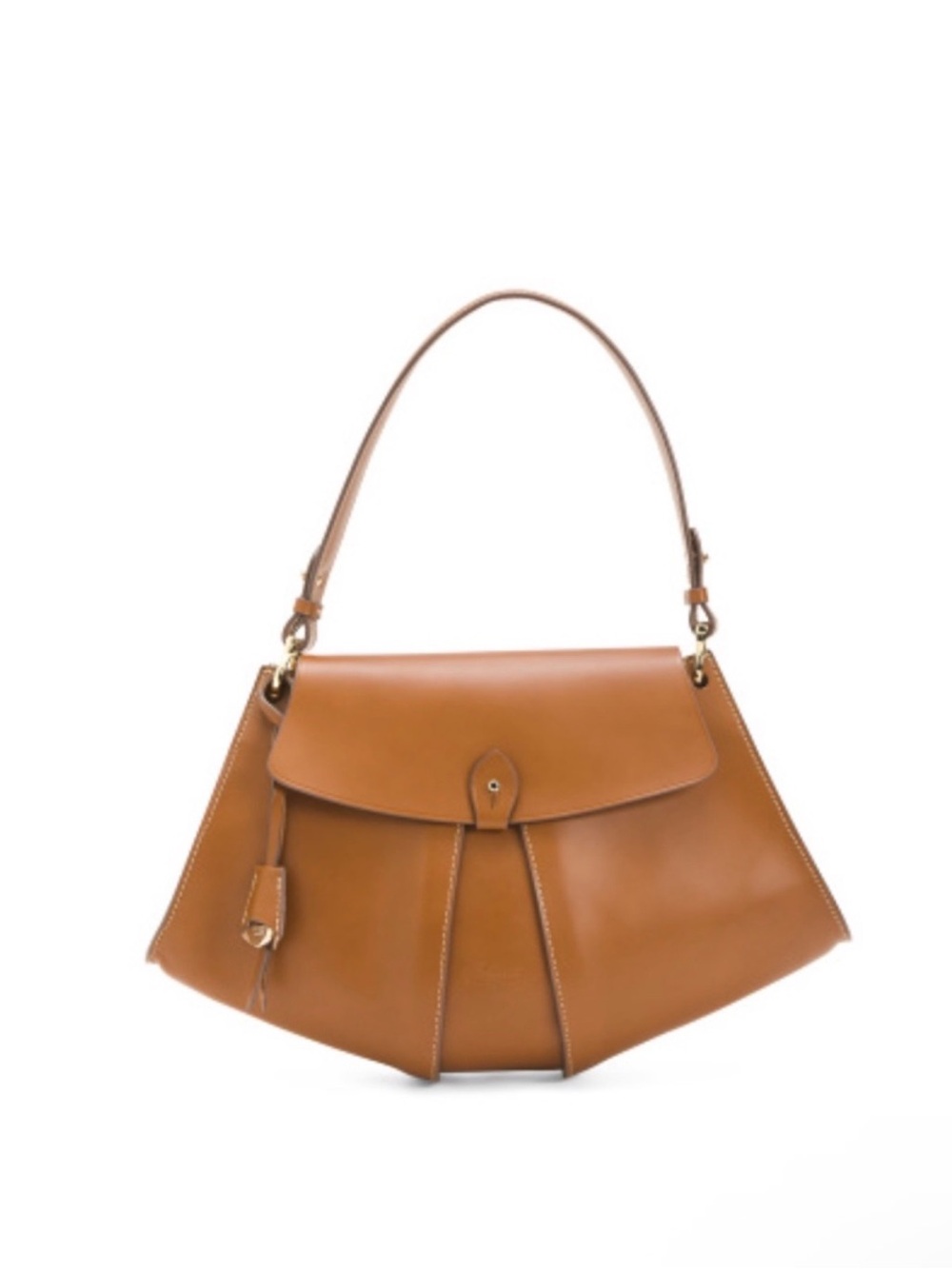 BOLDRINI Made in Italy Leather Tulip Shape Shoulder Bag Like New